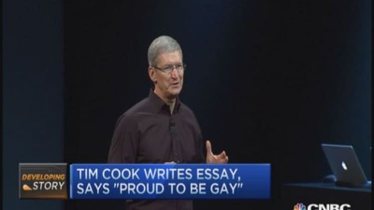 Apple's Tim Cook: 'I'm proud to be gay'