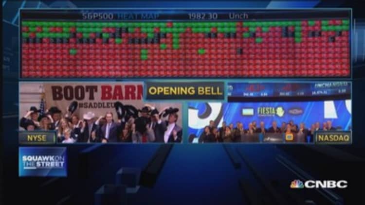 Cowbells replace Thursday's opening bell
