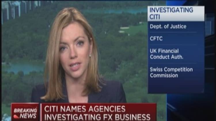 Citi names agencies investigating FX business 