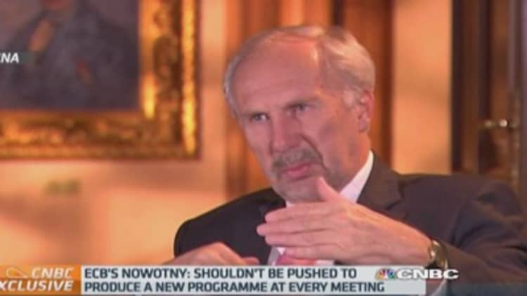 Europe can 'never say never' to QE: Nowotny