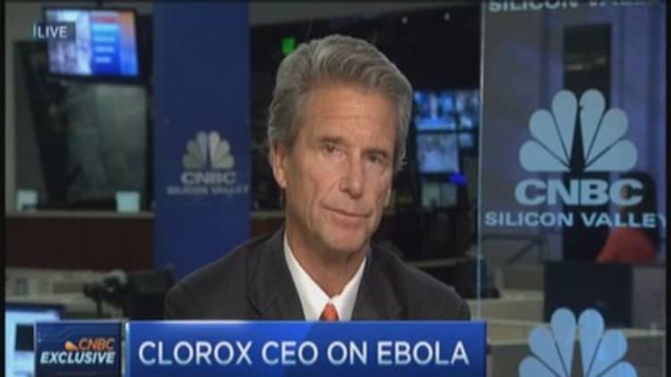 Clorox CEO: No household product tested against Ebola