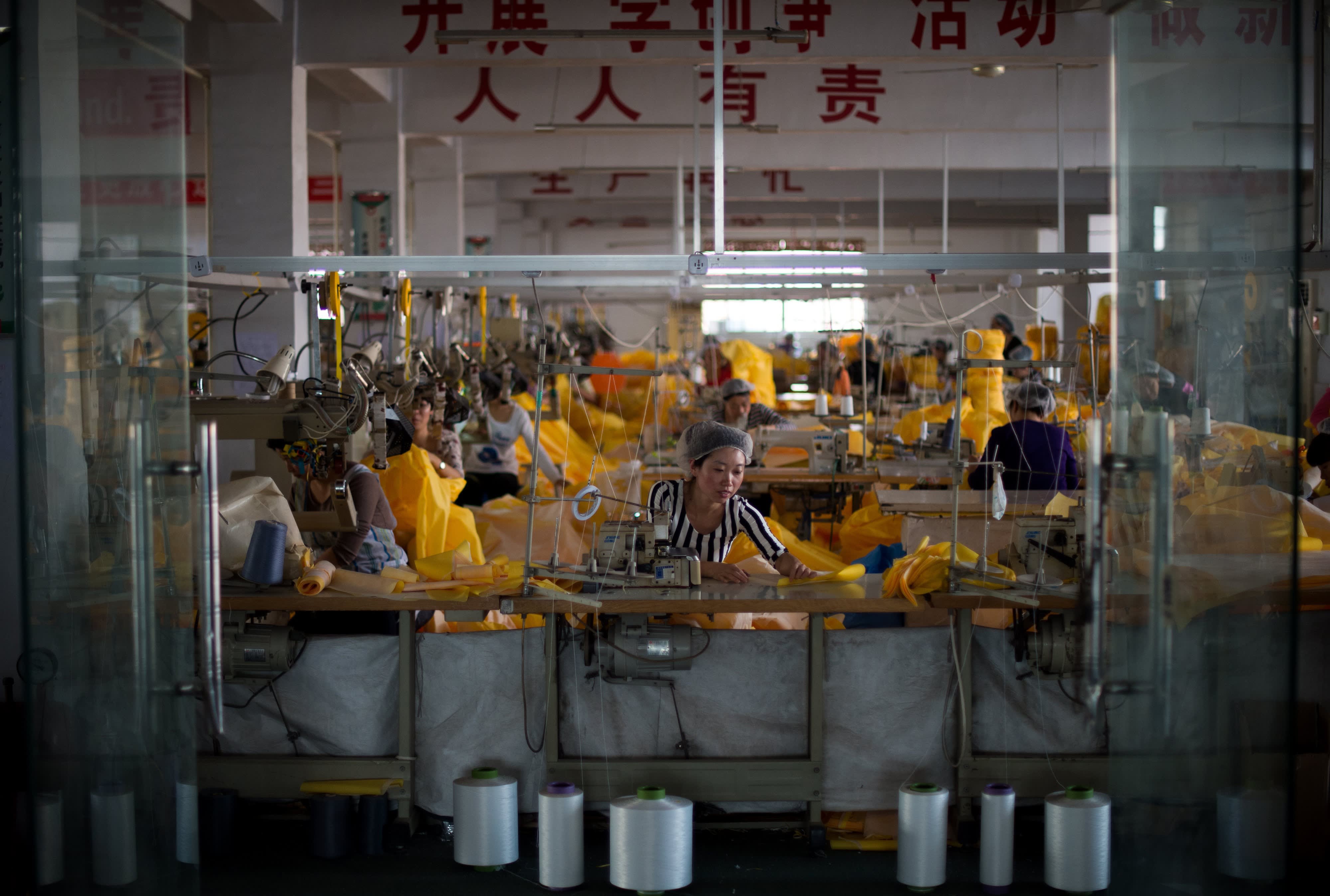 China's factory growth falls to five-month lows