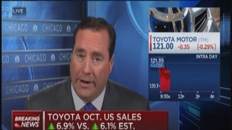 Toyota increases October US auto sales