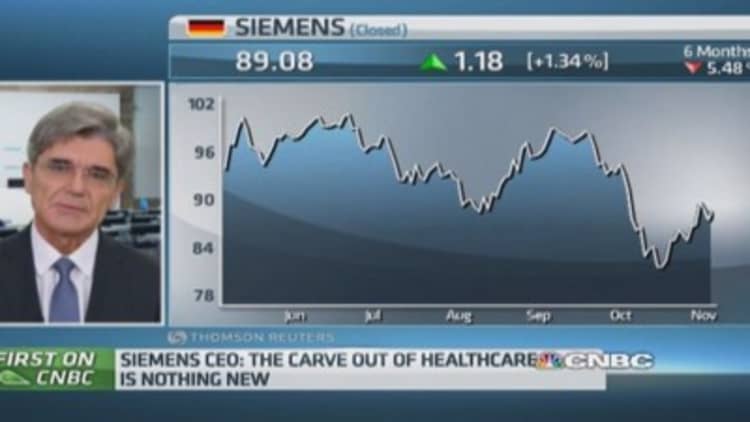 Siemens CEO on continuing health care carve up