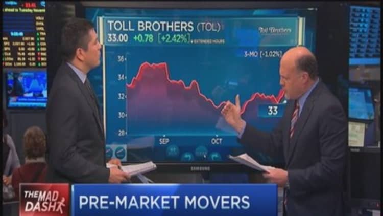Enter rally with homebuilders, says Cramer