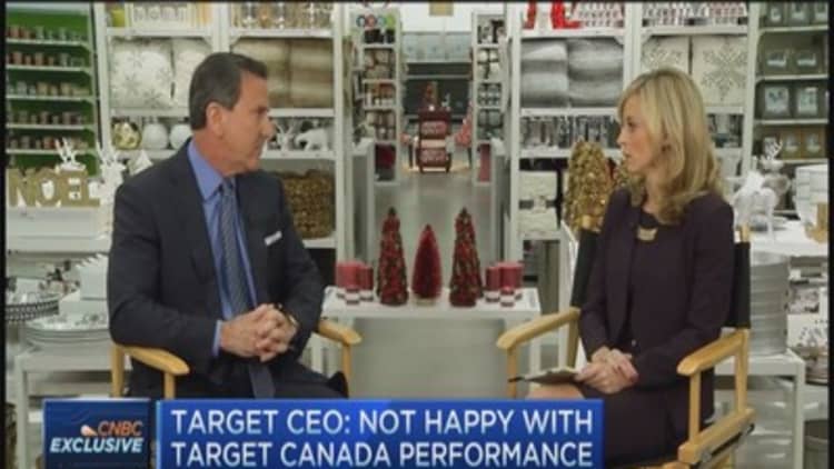Target CEO unhappy with Canada performance