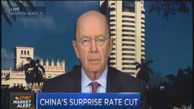 China rate cut positive: Wilbur Ross