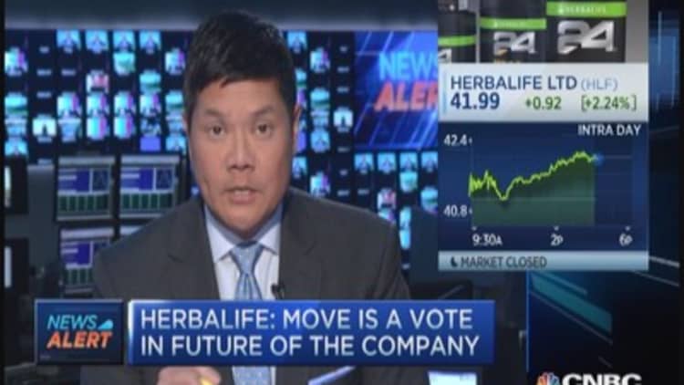 Herbalife CEO exercises 750,000 options