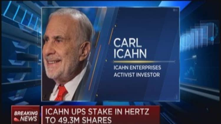 Icahn ups stake in Hertz: Report