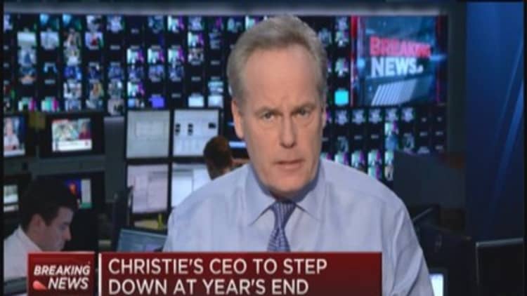 Christie's CEO to step down at year's end