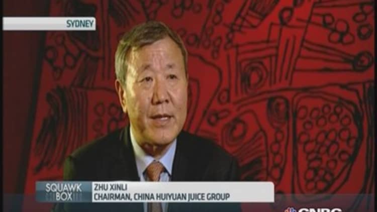 China slowdown is an opportunity: Huiyuan Juice