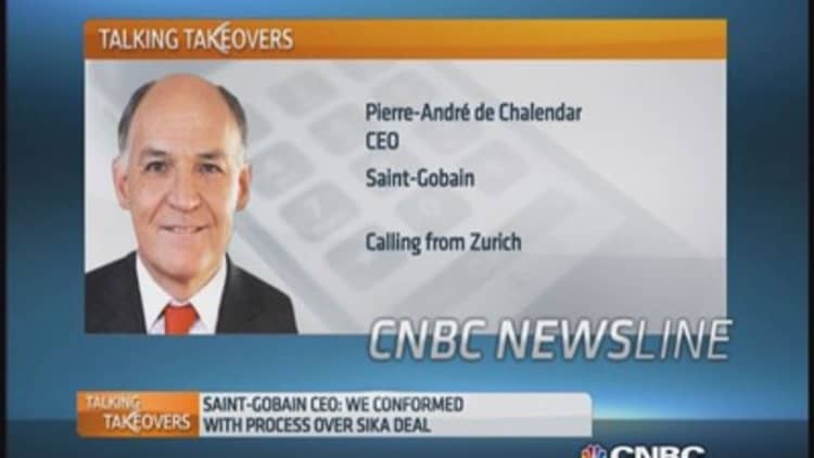 Sika deal will happen: St Gobain CEO