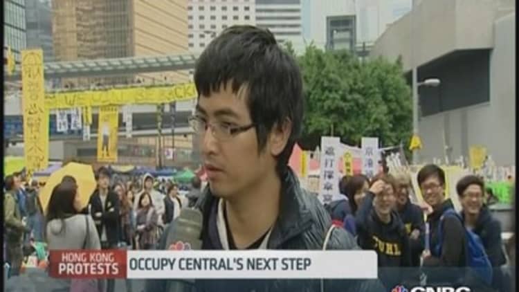 HK student leader: Protests not in vain