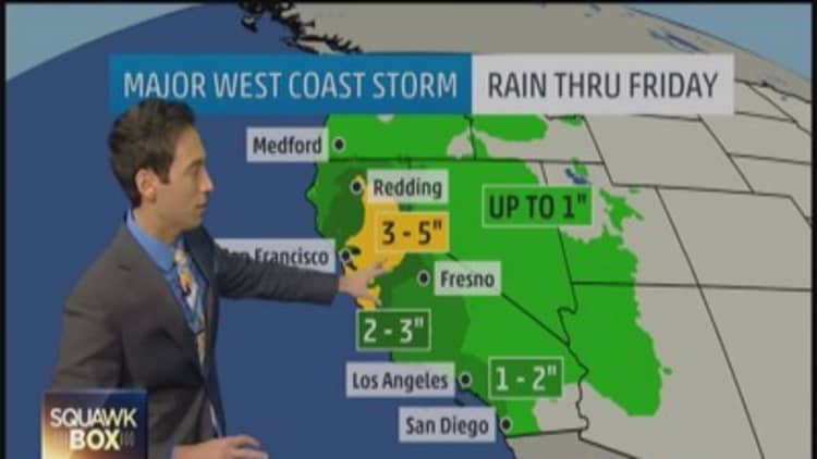 Heavy rains and wind buffet West Coast