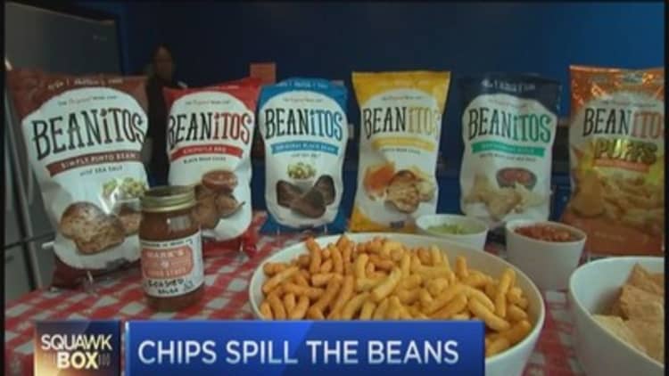 Chips made from beans