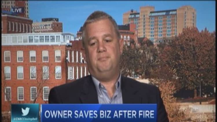 Owner saves business (and jobs) following fire 