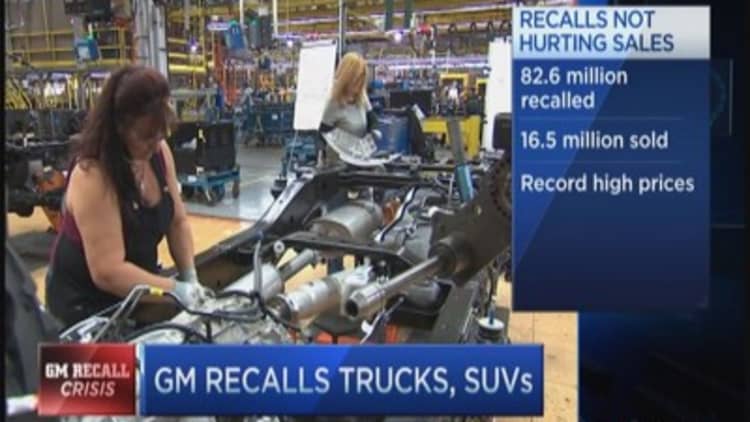General Motors recalls trucks, SUVs