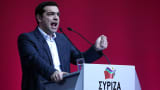 Alexis Tsipras, leader of the radical leftist party Syriza, delivers a speech during a congress of the party in Athens, on January 3, 2015. Syriza.