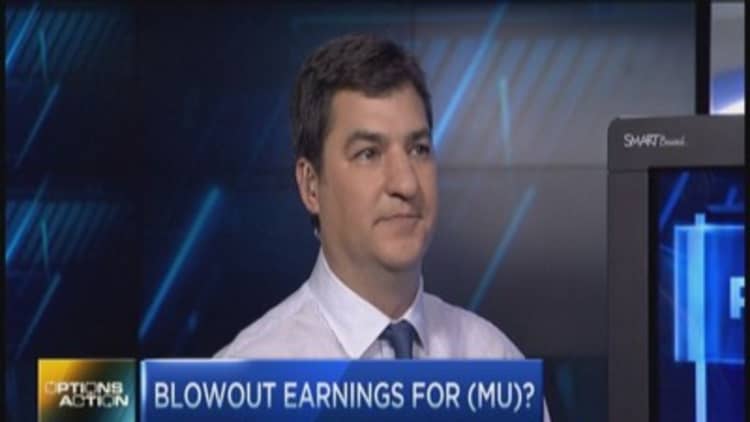 Options Action: Blowout earnings for MU?