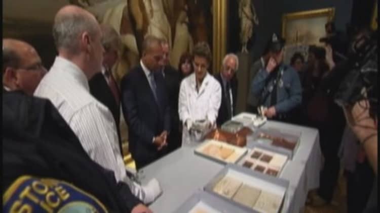 Founding Fathers time capsule opened