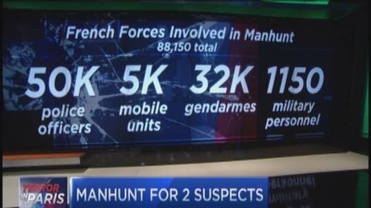 Paris manhunt underway