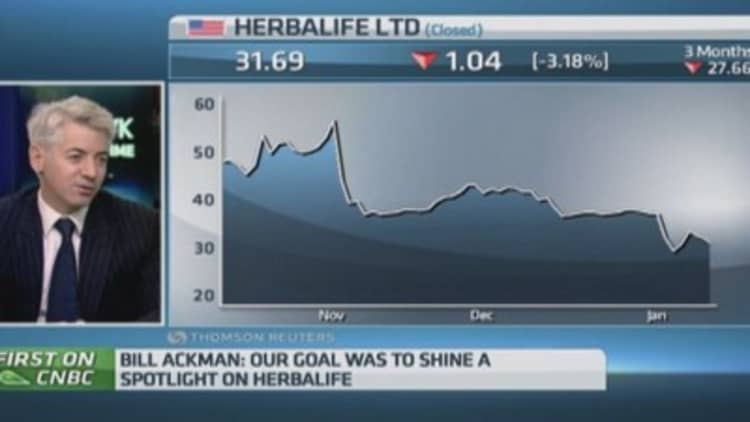 Ackman: 'We're in the money' with Herbalife 