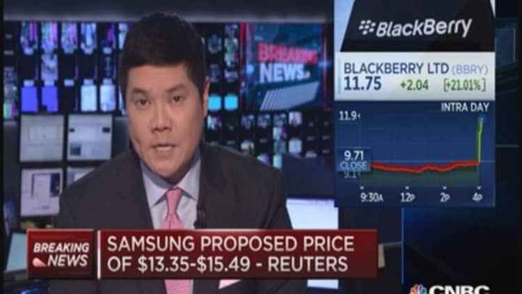Samsung approached BlackBerry: Reuters