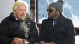 Sir Richard Branson and Will.I.Am at 2015 WEF in Davos, Switzerland.