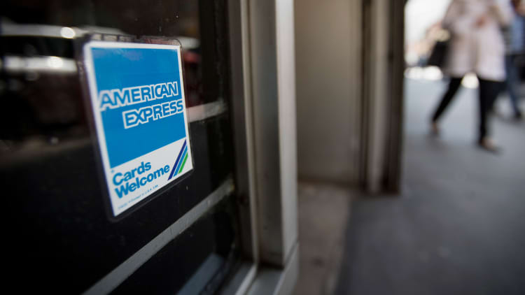 American Express beats on top line