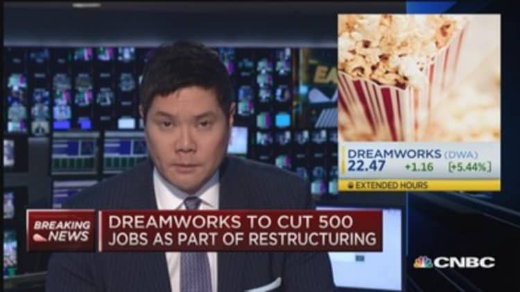 DreamWorks to cut 500 jobs, features