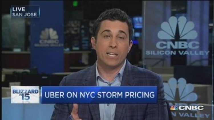 Uber caps (higher) price during storm 