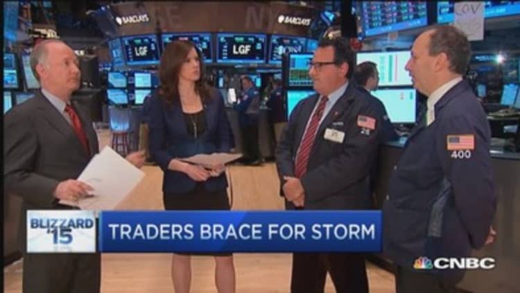 Traders brace for storm