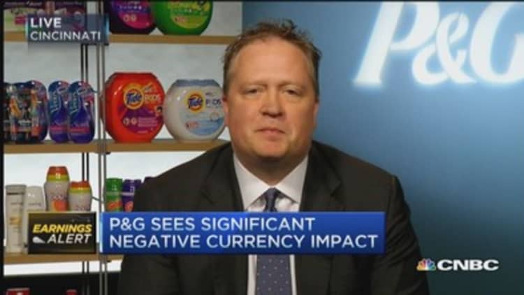P&G misses on top and bottom line