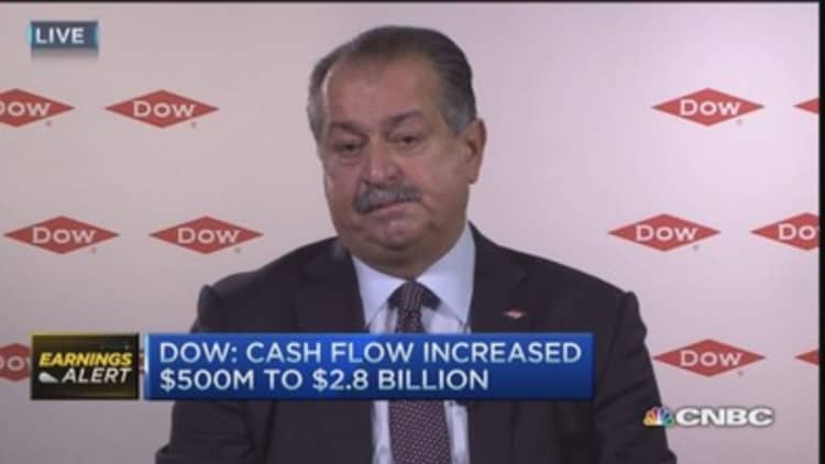DOW CEO: Low oil stimulus working