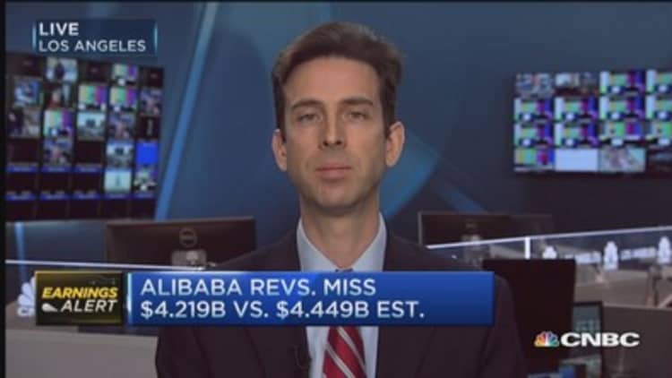 Alibaba reports mixed results
