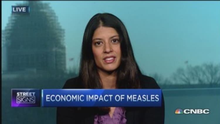 Economics of measles outbreak