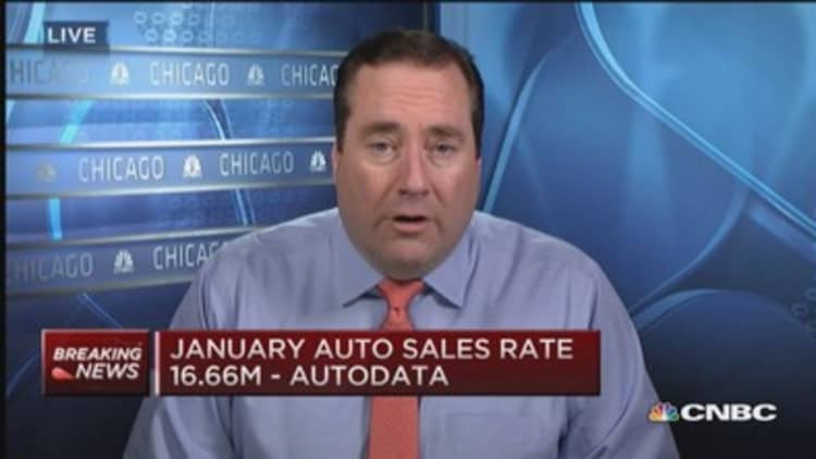 January auto sales rate 16.66 million: Autodata