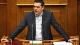Greek Prime Minister Alexis Tsipras addresses parliament Sunday.