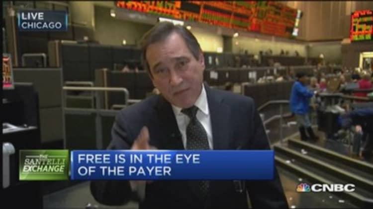 Santelli Exchange:  Free comm. college? Not really