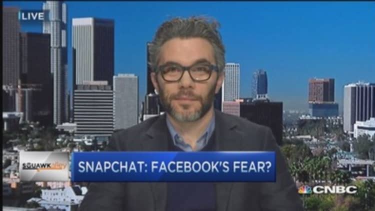 Facebook afraid of Snapchat: Bilton