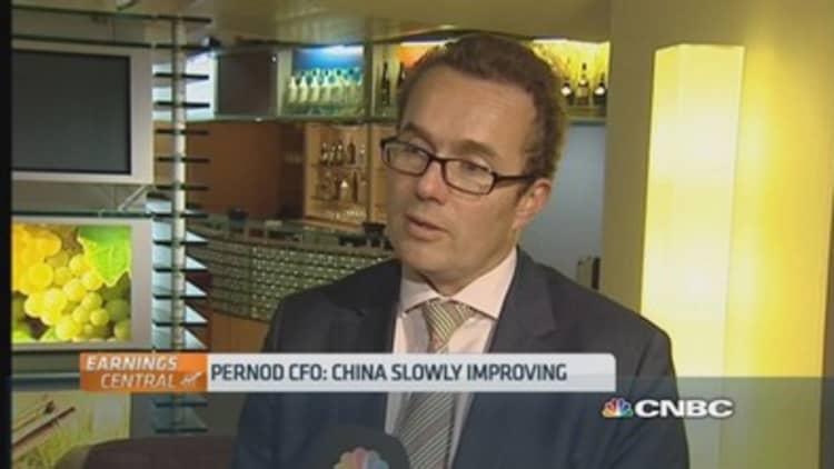 Pernod CFO: China slowly improving