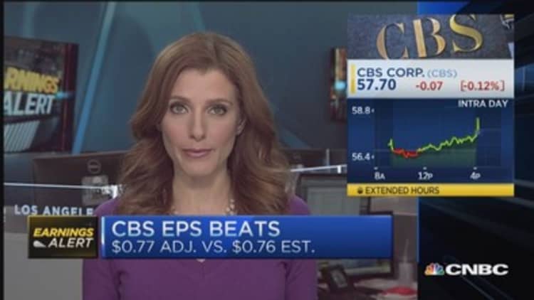 CBS beats EPS by a penny