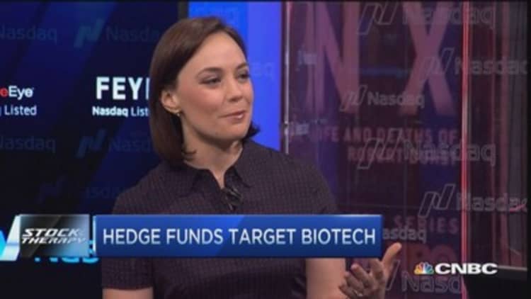 Stock therapy: Hedge funds target biotech 