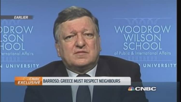 Barroso: Bad to question euro zone rules