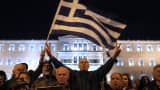 A pro-government rally in front of the Greek Parliament in Athens, Greece on February 16, 2015