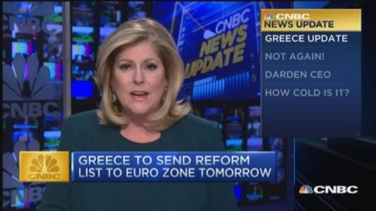 CNBC update: Greece to send reform list