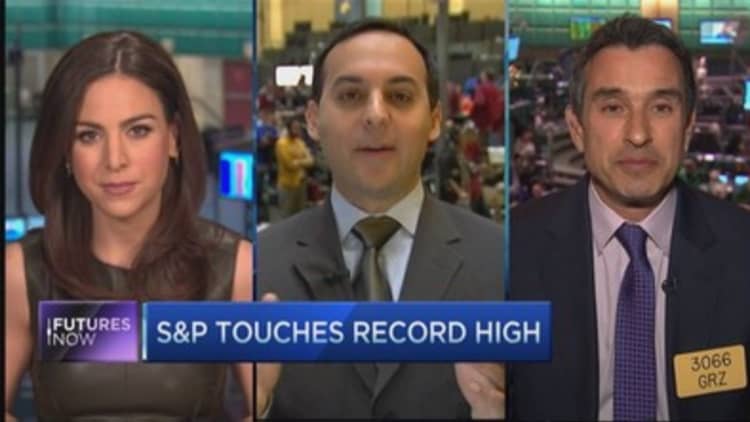 Trading stocks at record highs