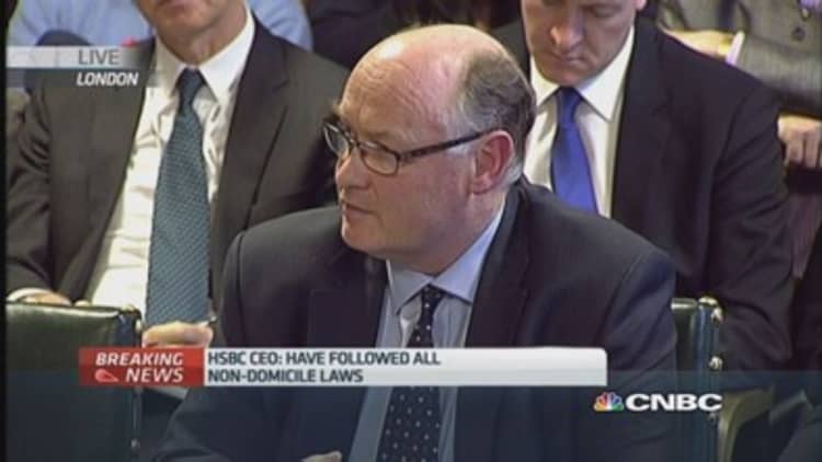 HSBC Chairman grilled over Swiss cash withdrawals
