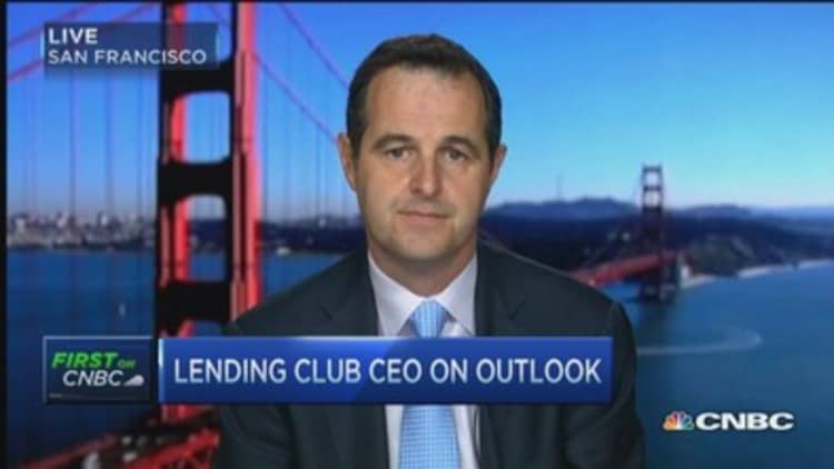 Lending Club lower; CEO talks strategy