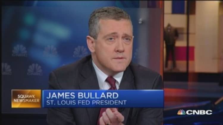 James Bullard: Unemployment below 5% by second half of year